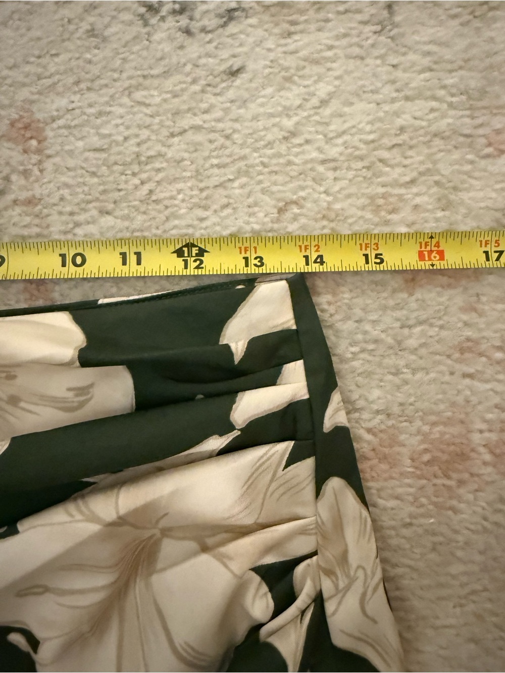 Mango Dark Green Midi Skirt with Cream Floral Print - Picture 5 of 6